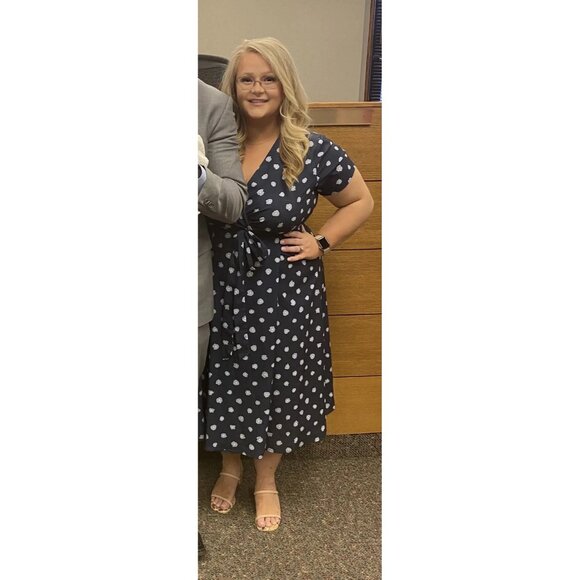 Slate & Willow Blue & Pink Floral Wrap Maxi Dress Size S Designer Women’s Style - Picture 10 of 11